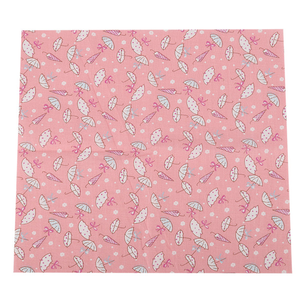 7 st Rosa Blommor Bomullstyg Rutor Quilting Sömnad Förklippt DIY för Hantverk Patchwork (L)