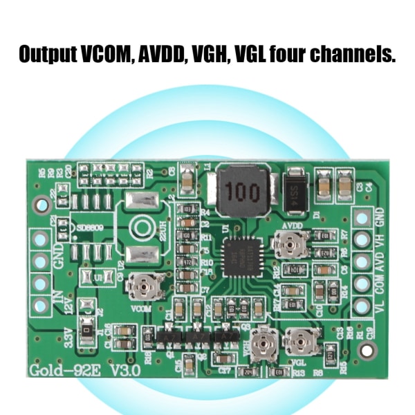 Boost Board Modul LCD TCON Board VGL VGH VCOM AVDD 4 Justerbar Gold-92E Zhide