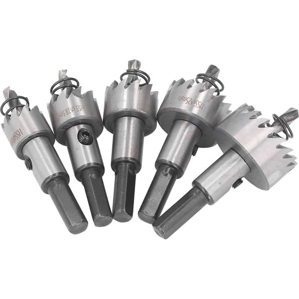 5-delt HSS kerneborebitssæt 16-30 mm til metal, plader, stål, gipsplader