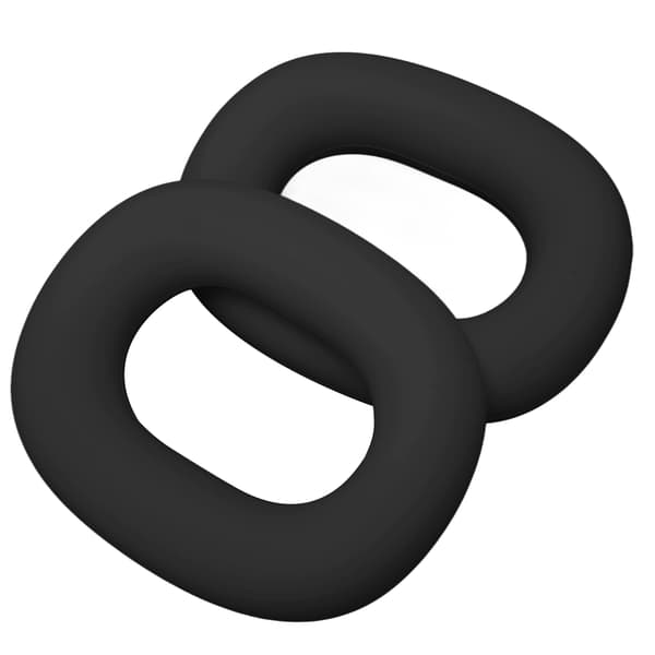 Erstatningsøreputer i silikon, svettesikre øreputer til IOS Earbuds Max, svarte