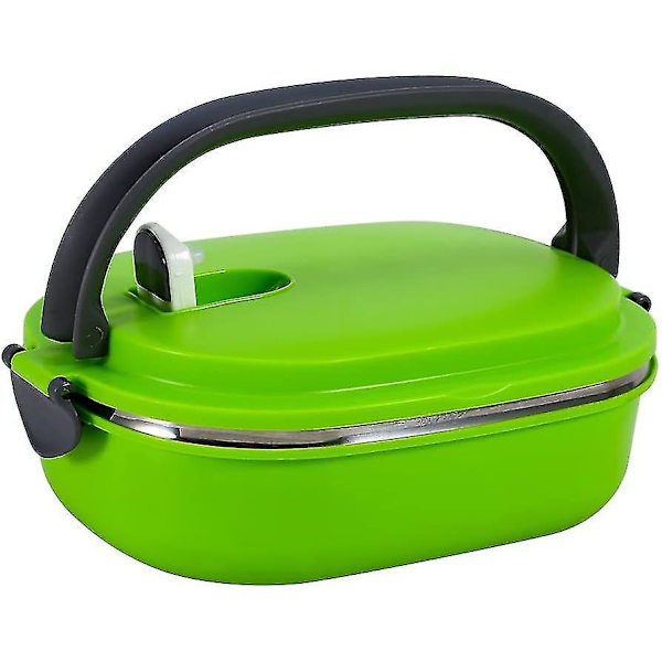 Rostfritt Stål Läcksäker Termisk Isolering Lunchlåda, Grön (1 Lager)