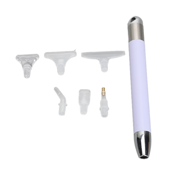 Uppladdningsbar Strass målarpenna LED Strass Pickup Tool med 6 pennspetsar för Nail Art Taro Purple