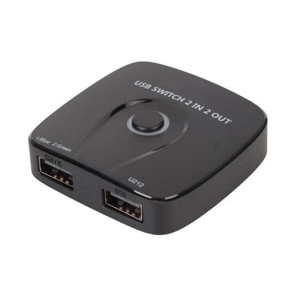 2 in 2 Out USB Switcher Saumaton vaihto USB -kytkin 2 tietokoneelle Jaa 2 USB laitetta Hiiri Näppäimistö Skanneri Tulostin