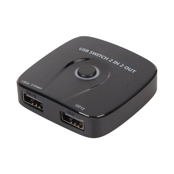 2 ind 2 ud USB-switcher, problemfri skift, USB-switcher til 2 computere, del 2 USB-enheder, mus, tastatur, scanner, printer