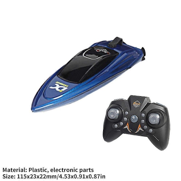 Mini Rc Båtar Höghastighetsracerbåt Dubbla Motorer 2.4g Fjärrkontroll Skepp -GSL blå