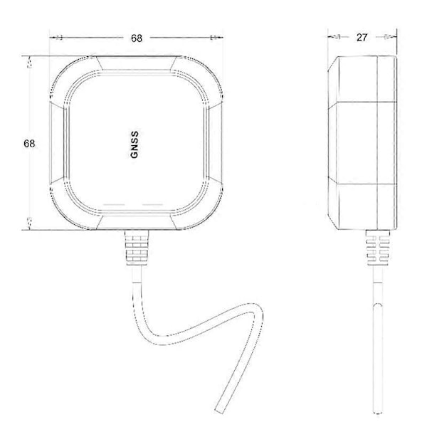 TOPGNSS GNSS Antenne, RTK GPS Antenne, UAV-UGV Høj Præcision Forstærkning(C)