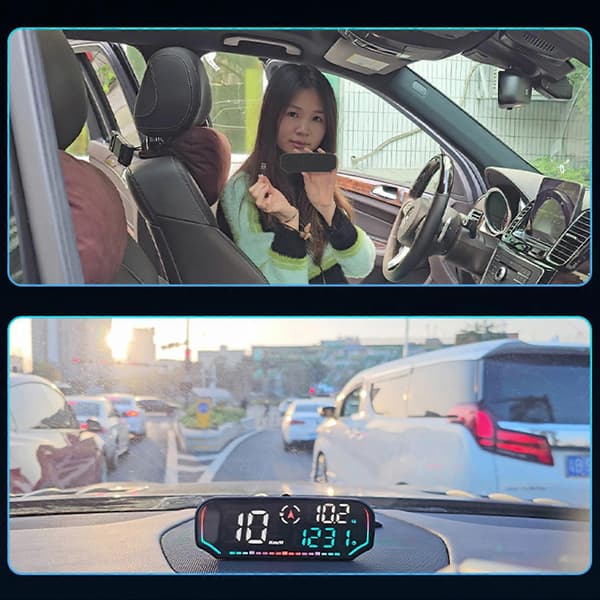 Bil Head Up Display Digital Speedometer Smart Måler med Kompass/Hastighet/Advarselsfunksjon for Alle Kjøretøy 1PCs