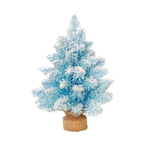 Bordplade Ornament Kunstværk Juletræsstatue til Indendørs Bogreol Skrivebord 45 cm Blå