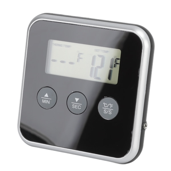 Matgrilltermometer LCD-skjerm Lang sonde 2 enheter Digitalt kjøtttermometer Timer for Kichen Industrial Grill