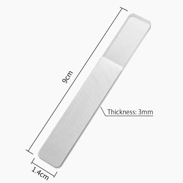 2 stk./sæt Professionelle Nano Glas Neglefile Transparent Polering Slibning Negle Filing Manicure Værktøj