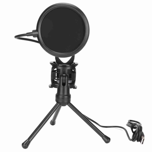 USB mikrofoni 360 astetta pyörivä RGB-ilmaisin pelimikrofoni tuulilasilla ja jalustalla PS5 PC:lle
