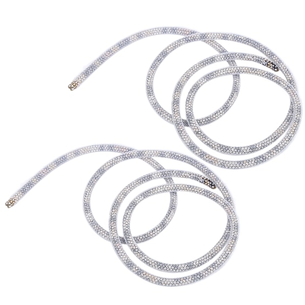 2 st Rhinestone Trim 6mm/0.2in DIY Sy Dekoration Kläder Tillbehör för Bröllopsklänning Vit Mesh Leopard Rhinestone