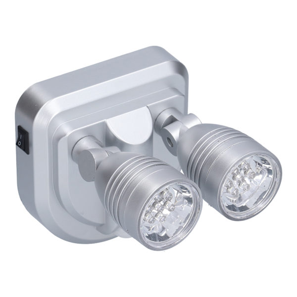 Justerbar sensorlampa Dubbelhuvud Infraröd Induktion Rörelsesensor Lampa LED Nattlampa