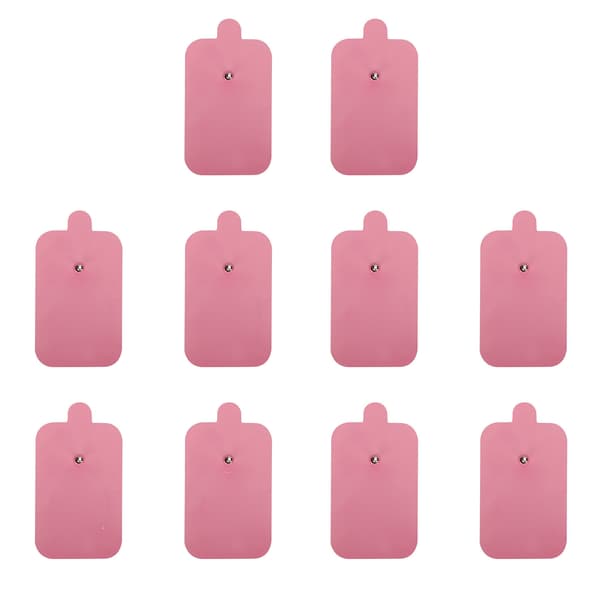 10 stk. TENS-enhet Erstatningsputer Ikke-irriterende Elektrodeterapilapper for Elektroterapi Rosa