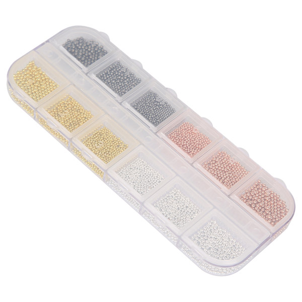 Nail art stålbollsdekorationer blandade storlekar manikyr DIY dekorpärlor för hemsalong07