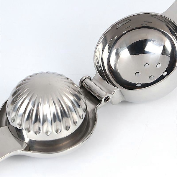 Citronpress i rostfritt stål med högkvalitativ, kraftig skål i solid metall - Stor manuell citruspress och limepress i rostfritt