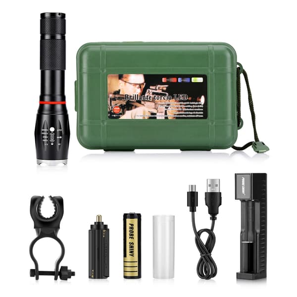 LED COB -taskulamppu 500 lm erittäin kirkas tehokas zoomattava taskulamppu