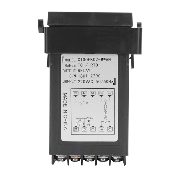 Digital temperaturregulator Intelligent højfølsom relæudgang REX-C100 0-400℃