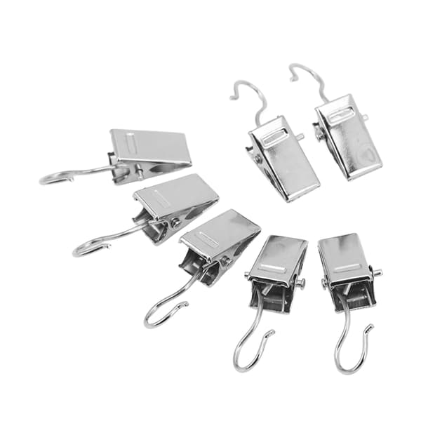 100 stk. gardinklemmer Premium metal robuste holdbare rustfri brede anvendelsesmuligheder metalklemmer til hjemmefestdekoration Åbne klemmer