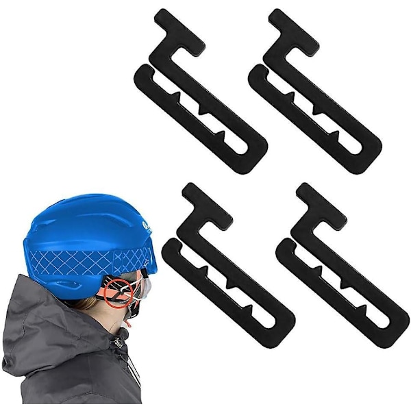 Skihjelm maske krog, bag øre hud, hjelmclips, skihjelmclips - 4 STK