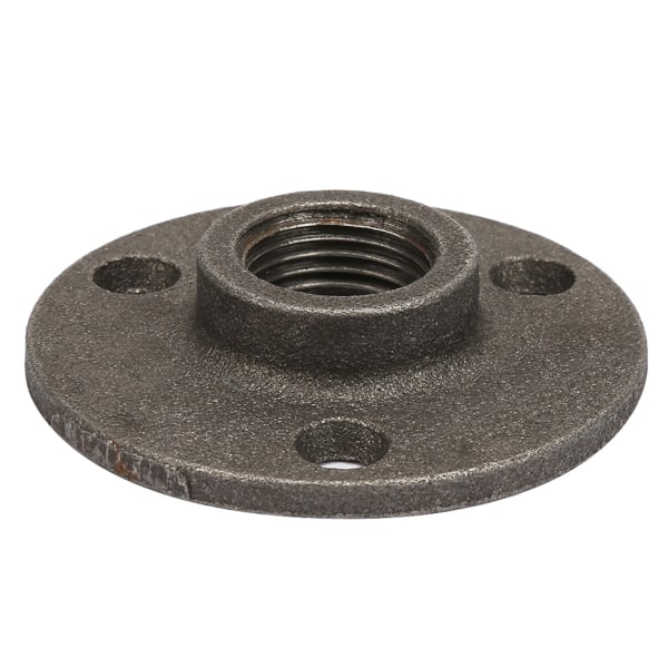 10 stk Legering/ Støpejern 3 hull 65 mm DN15 Flensrør Base Gjenger Gulvflens (Støpejern)