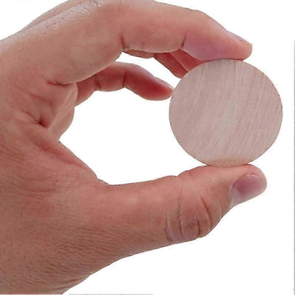 200 st Träskivor Obehandlat Runt Trä kompatibelt med Konst & Hantverksprojekt, Brädspelsbitar, Ornament