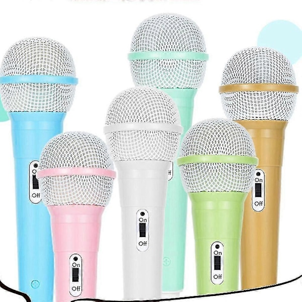 Mikrofon för barn, Barnmikrofon för sång Bärbar dynamisk mikrofon Handhållen Karaoke Trådbunden mikrofon för flickor_SZXM cyan