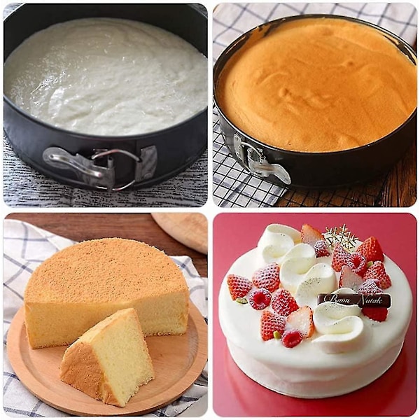 6,8 tums Bakformar Set, Nonstick och Läcksäker Bakform för Tårta och Cheesecake