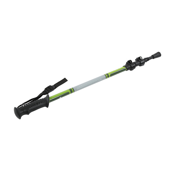 Tredelt aluminiumlegering Alpenstock korrosionsbestandig teleskopisk vandrestavGrøn