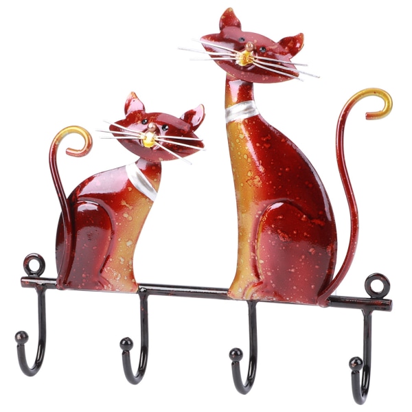 Cat Shape Vägg Krok Rack Kappa Hatt Vägghängare Hållare Vintage Home Office Ornaments