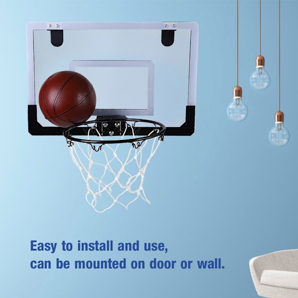 Indoor Mini Basketball System Backboard Hoop Kit Oveen seinään kiinnitettävä lasten set