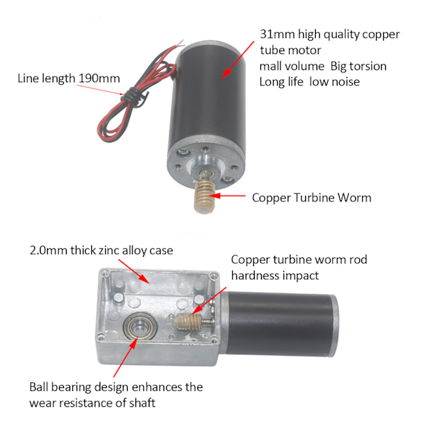Alennus sähkövaihdemoottori käännettävä matovaihdemoottori 8mm akseli - 1 kpl 12V,30RPM 12V,30RPM