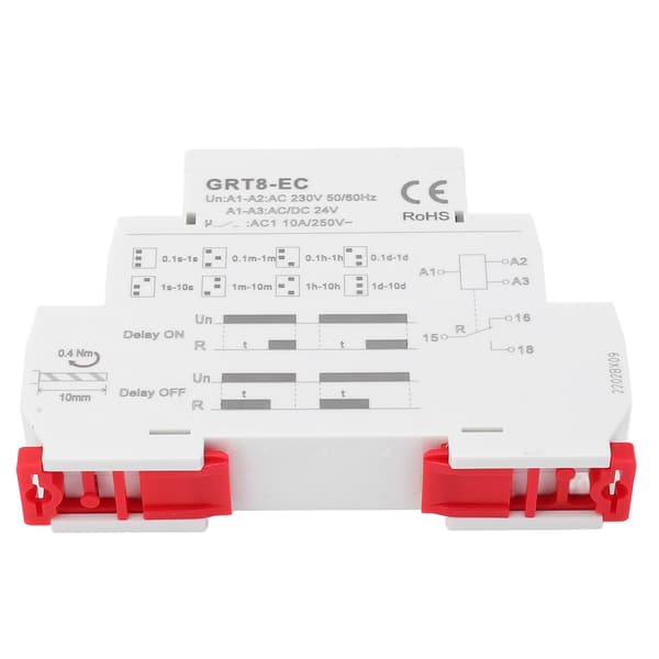 Dobbeltfunktion tidsrelæ Multifunktionelt relæafbryder med LED-indikator AC230V eller AC DC24V