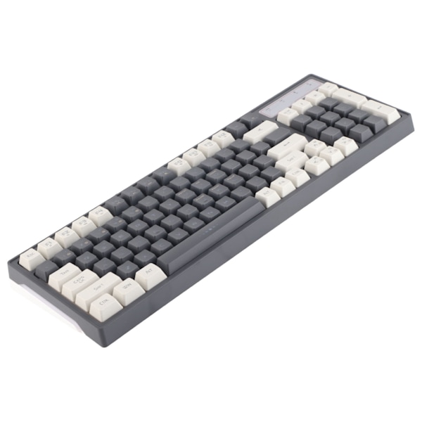 2.4G langaton pelinäppäimistö 96 näppäintä Ergonominen pitkä valmiusaika mekaaninen näppäimistö RGB-valolla tietokoneille L900 Harmaa valkoinen langaton näppäimistö