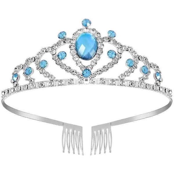 Vintage Crystal Rhinestone Crown pannebånd for barn og voksne - prinsesse tiara hårtilbehør for konkurranser, festivaler og cosplay