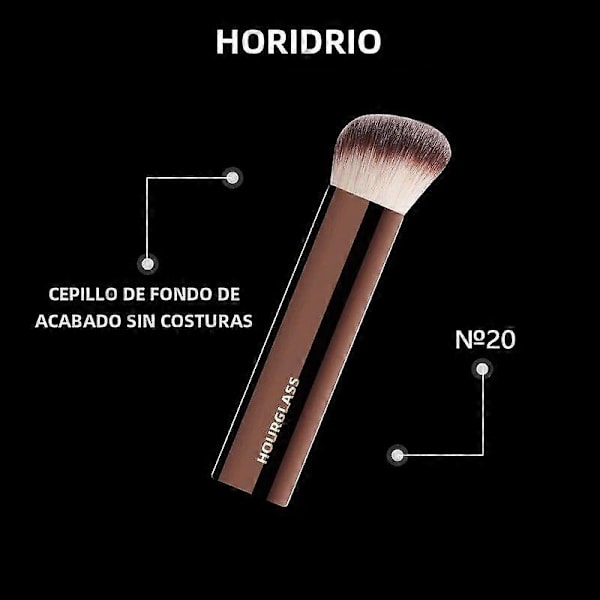 Hourglass Makeupbørste nr. 20 til Foundation Blød Uldfiber Moderigtigt Design Simpel Ansigtsbørste