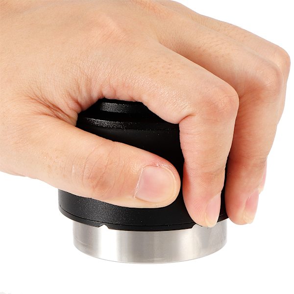 51mm rustfritt stål kaffepulver tamper fordeler nivåverktøy kaffemaskin tilbehør svart