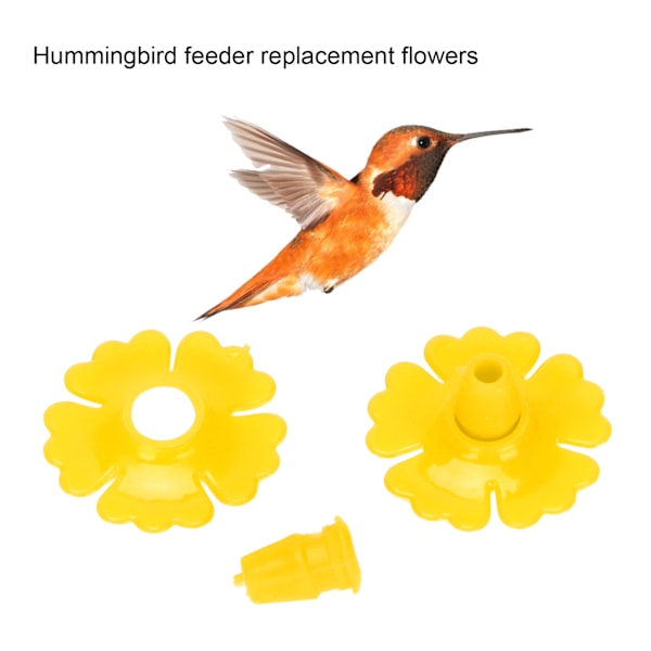 Hummingbird Feeder -kukat – 30 riippuvan lintujen ruokintaportin set – Puutarhatarvikkeet (keltainen) yellow