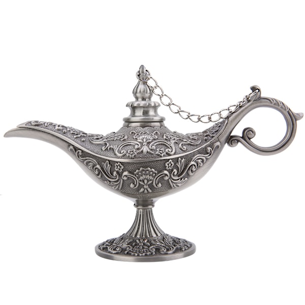 Røkelsebrenner i form av en hul Aladdin-lampe, dekorasjon til skrivebordet, hjemmet