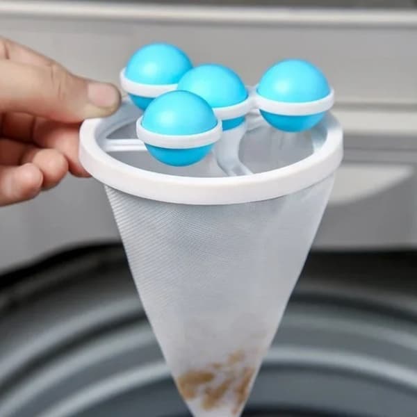 3 stk. Push Bubble Vaskebolde Vasketøjsbolde Multifunktionelle Vaskemaskinebolde uden sammenfiltring med net
