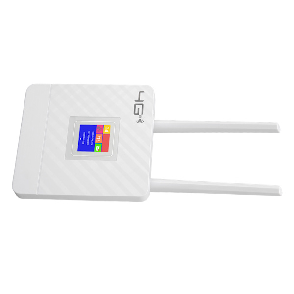 4G LTE trådlös router Cat4 300 Mbps trådlös mobil WiFi hotspot router med SIM-kortplats och 2 antenner 100‑240V EU-kontakt