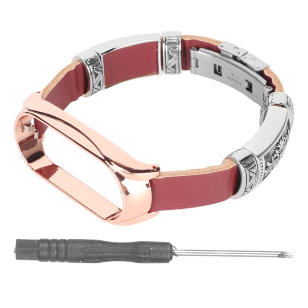 Smartwatch-armbånd Vintage DIY-spænde-armbåndsrem til Xiaomi 7 Brown Golden