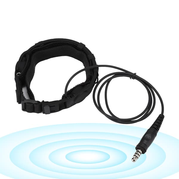 Z033FG för Element ZTactics PTT halsmikrofonhörlurar med ABS nylonhalsband