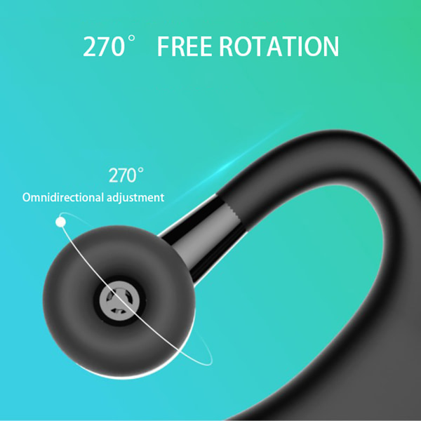 V9 Handsfree Trådlösa Bluetooth hörlurar Noise Control Business Öronkrok Headset med mikrofon för körsport