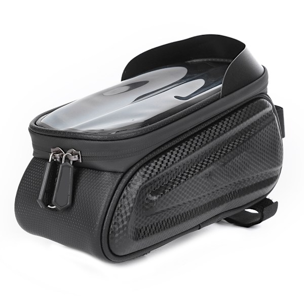 PVC Sort Hard Shell Vandtæt Performance Touching Screen Cykel Taske Mobiltelefon Cykling Pakke Udstyr