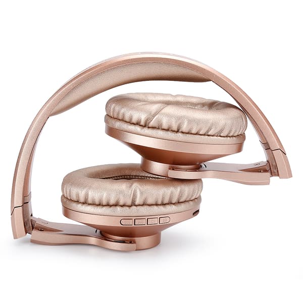 BT602 Lättvikt Trådlöst Bluetooth 4.2 Gaming Headset ABS On-Ear Hörlurar Stereo Guld