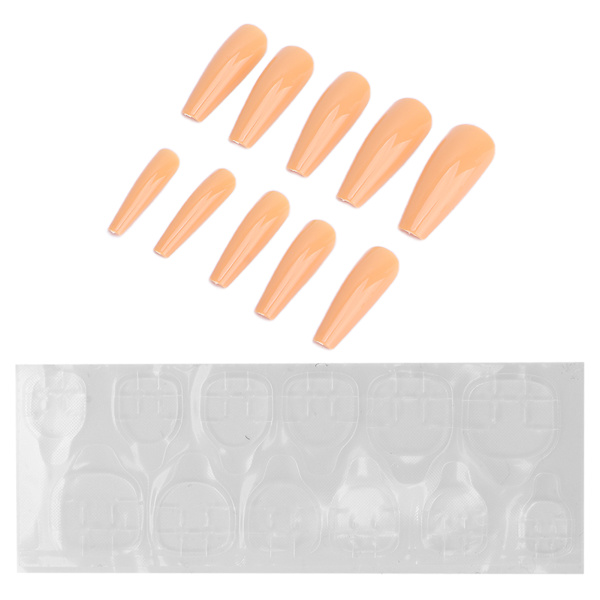 10 stk. rene farve fuld dækning falske negle kvinder piger elegant fashionabel falsk neglespids manicure værktøj N5354-02