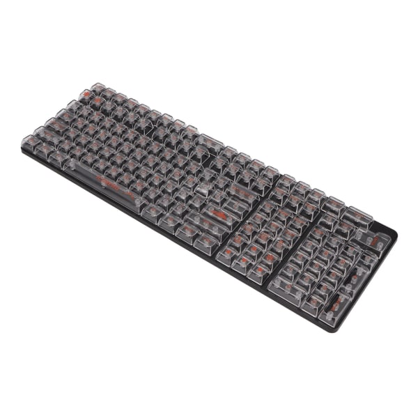 132 taster Mekanisk tastatur Tastaturhætter CBSA Højde Transparent Ergonomisk DIY Klar Tastatur Hvid Orange Bogstaver