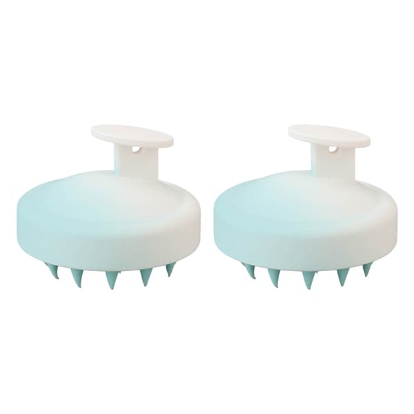 2 st hårbottenmassager förbättrar blodcirkulationen exfolierande silikon hårbottenmassager schampoborste hårbottenrengörare blå