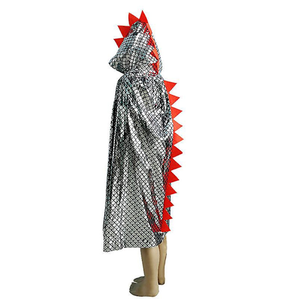 Dinosaur-hupullinen viittaasu lapsille, Halloween Masquerade -viitta pojille ja tytöille, Vampire Devil Magician Cosplay -juhlaasu